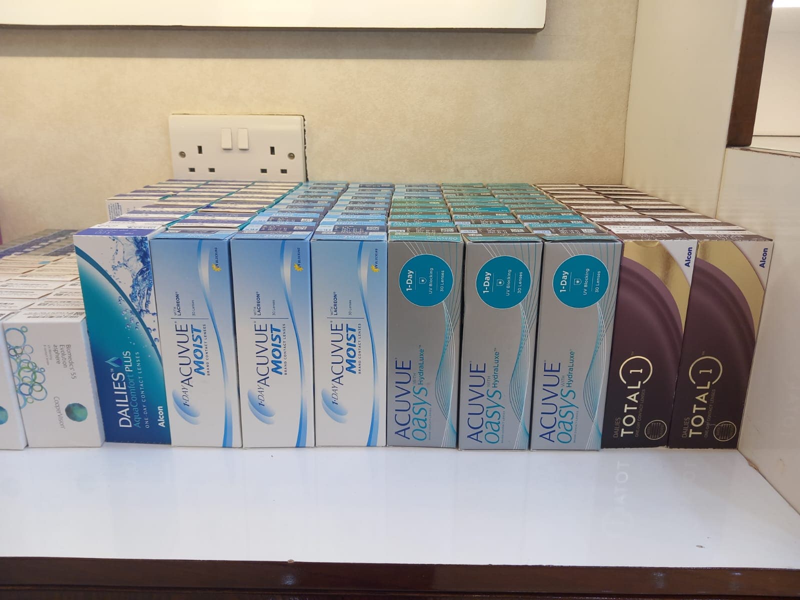Contact lens packaging at Nuova Optics, The Walk Dubai Marina