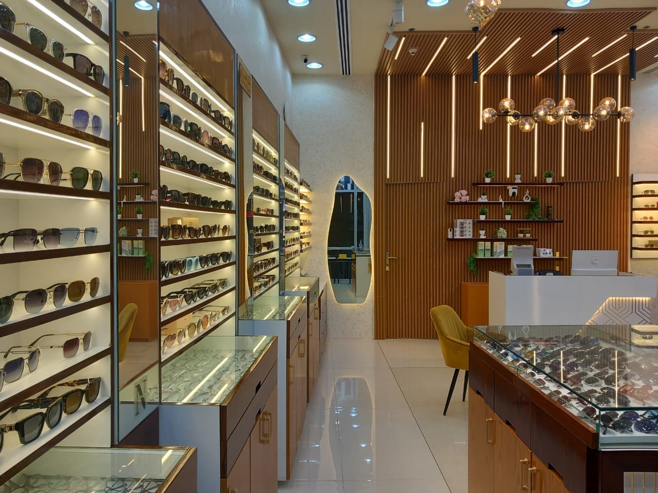 Sunglasses on display at Nuova Optics, The Walk Dubai Marina